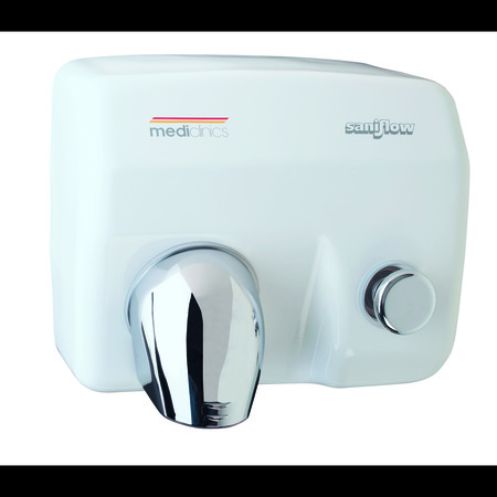 SANIFLOW PUSH-BUTTON HAND DRYER - WHITE E88-UL